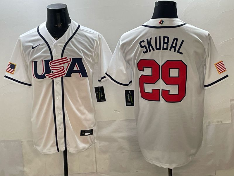 Men 2026 World Cub USA #29 Raleigh White Game Nike MLB Jersey style 0011->more jerseys->MLB Jersey